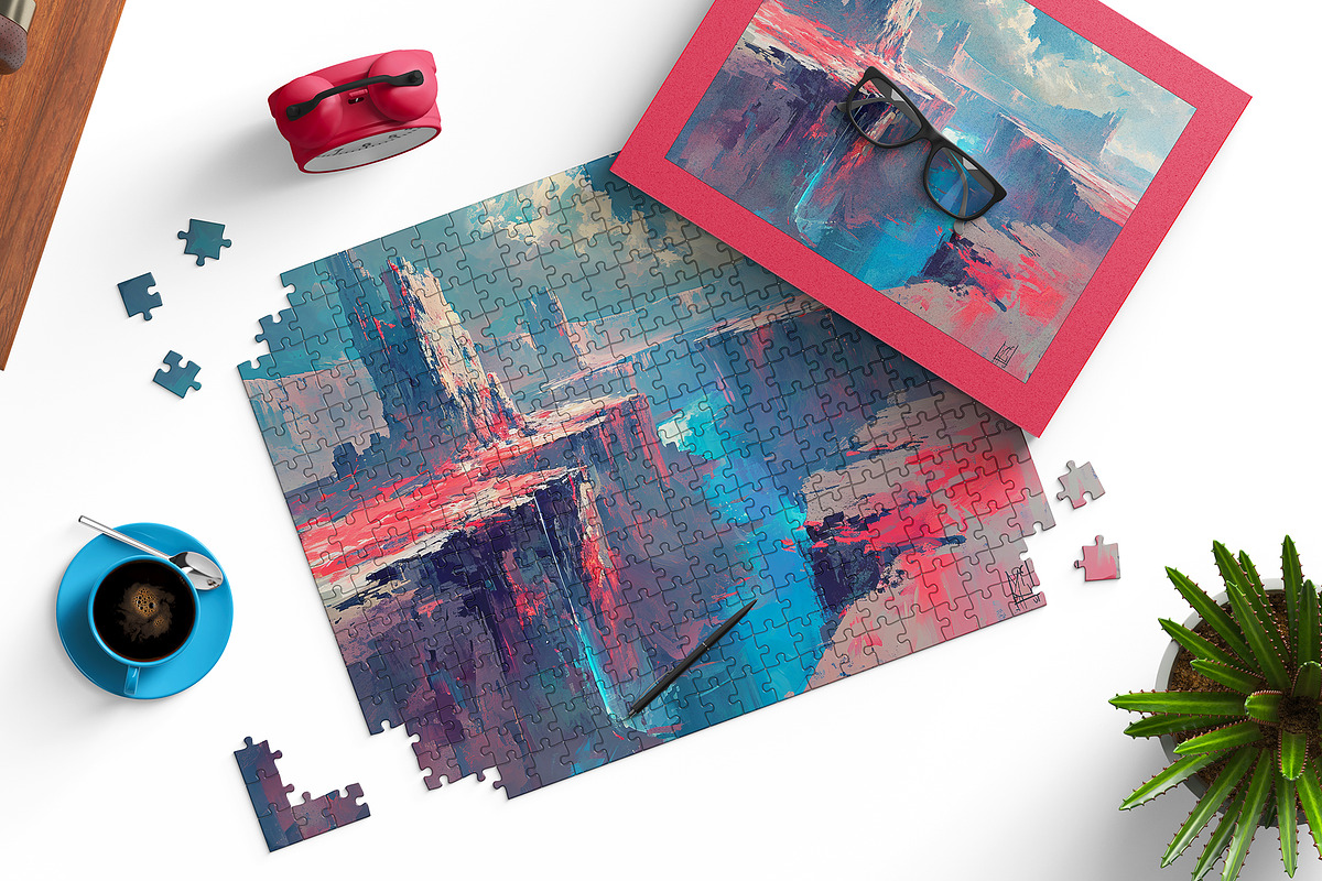 Dye sublimation Puzzle Mockup 16x20, a Household Mockup by GraphicVil (Photo 8 of 9)