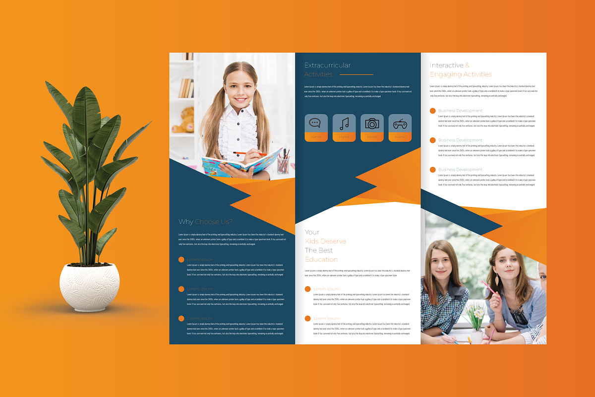 School Admission Tri-Fold Brochure preview 3