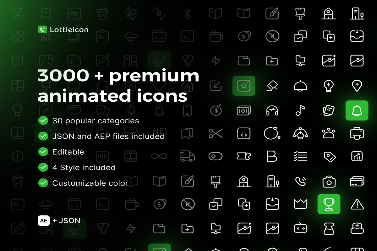 3000 + premium animated icons, a React Template by Lumina_ui_ux202 (Photo 1 of 2)
