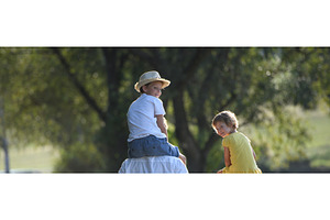Banner with copy space. Parents, a Person Photo by HalfPoint