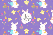 Bunny Chick- Purple, a Pattern Graphic by Jaselvii Studio (Thumbnail 5 of 5)