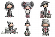Gothic or Moody Christmas Elf Clipar, an Illustration by Daily.Designs (Thumbnail 3 of 5)