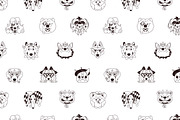 Funny dog avatars set + backgrounds, an Animal Illustration by PaperTrident (Thumbnail 12 of 13)