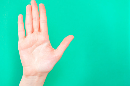 Hand showing stop sign use the palm stock photo containing background and