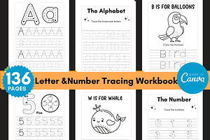 Letter And Number Tracing Workbook