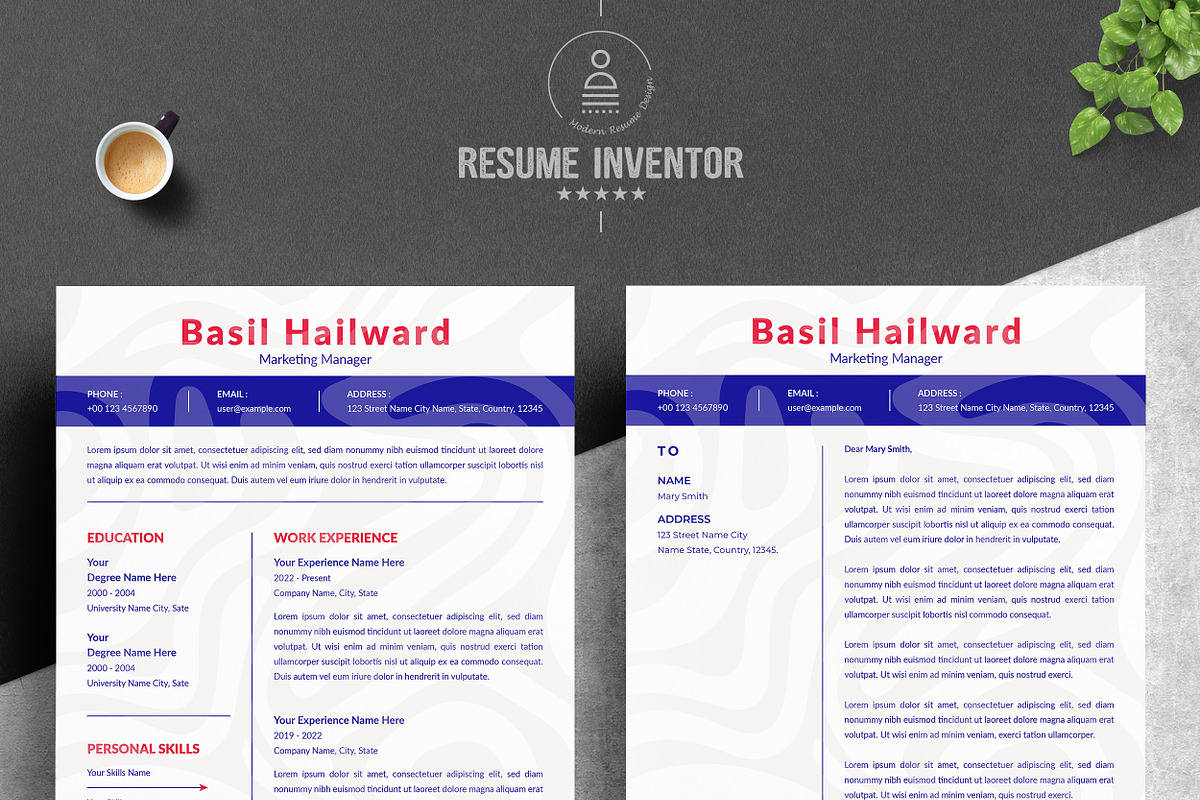 Bold Typography Resume Template, a Resume Template by ResumeInventor (Photo 2 of 4)