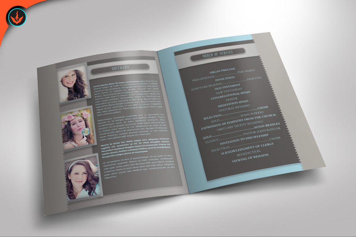 Funeral Program 21 Winter Cool Theme, a Brochure Template by SeraphimChris (Photo 2 of 5)