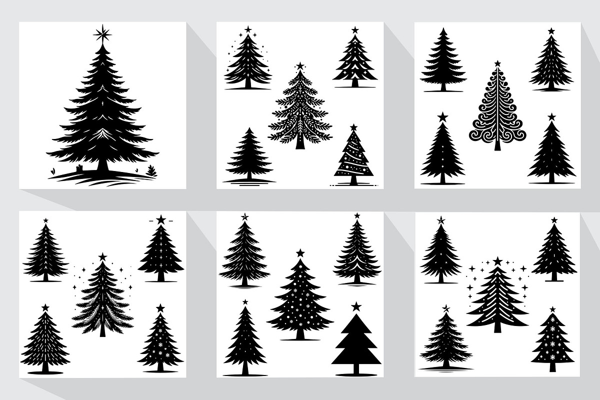 Christmas Tree Silhouette, 52 Design, a Presentation Template by Shihab1234 (Photo 2 of 3)