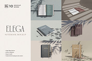 Elega - Minimal Notebook Mockups, a Books & Magazine Mockup by JafarNation (Thumbnail 1 of 11)
