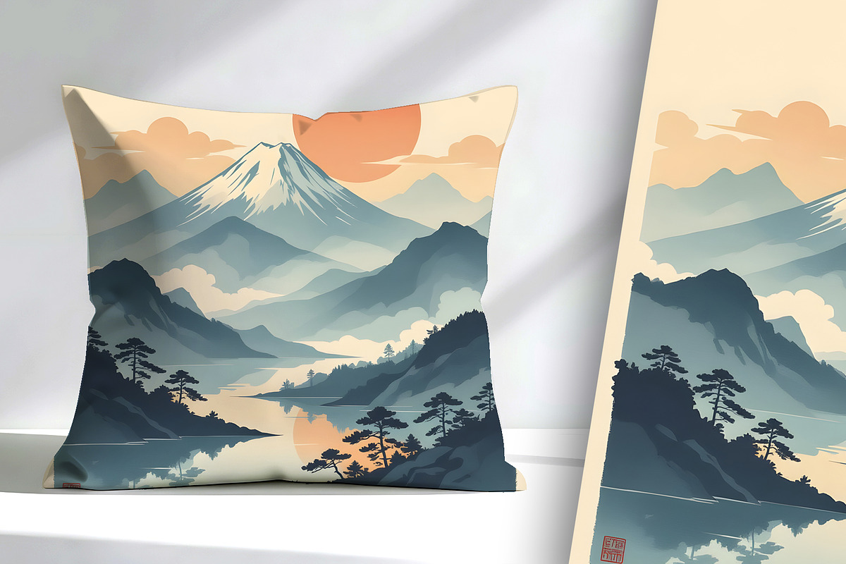 Asian Land Scape, a Decorative Illustration by Sharon Schwalbe (Photo 1 of 3)
