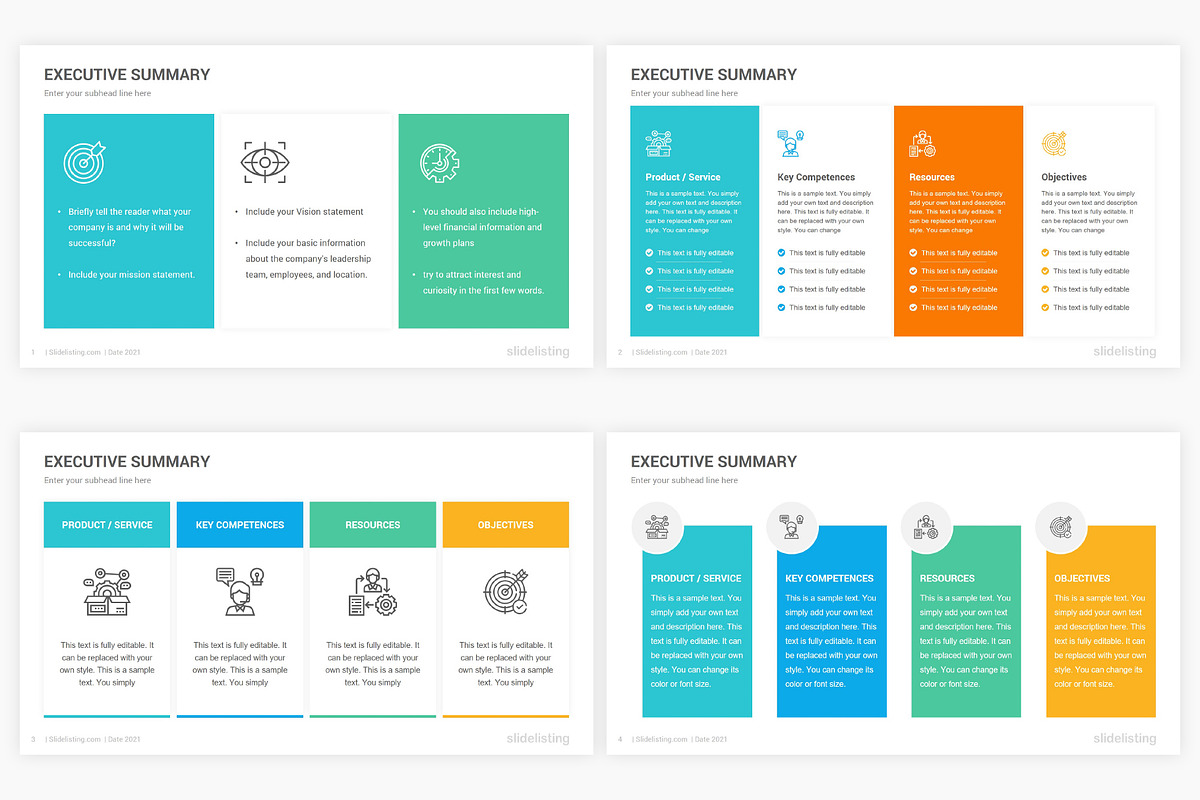 Executive Summary Keynote Template, a Presentation Template by SlideOne (Photo 3 of 8)
