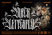 Black Letterfly Typeface, a Blackletter Font by alit design (Thumbnail 1 of 20)
