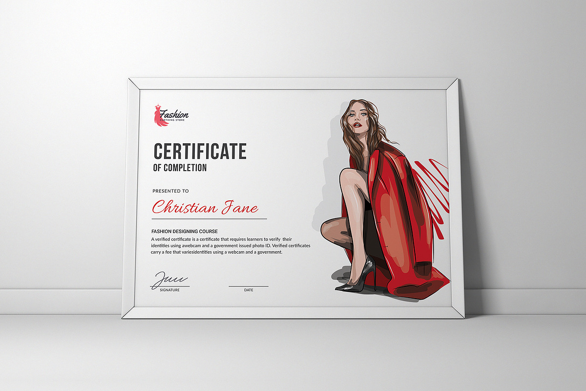 Canva Fashion Designer Certificate