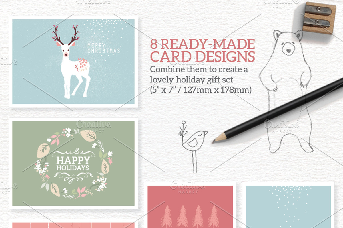 White Christmas designer toolkit, an Animal Illustration by Lisa Glanz (Photo 4 of 5)