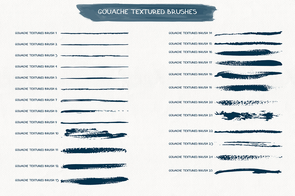 Gouache Textured Vector Brushes, a Brush Add-On by Anna Ivanir (Photo 4 of 6)