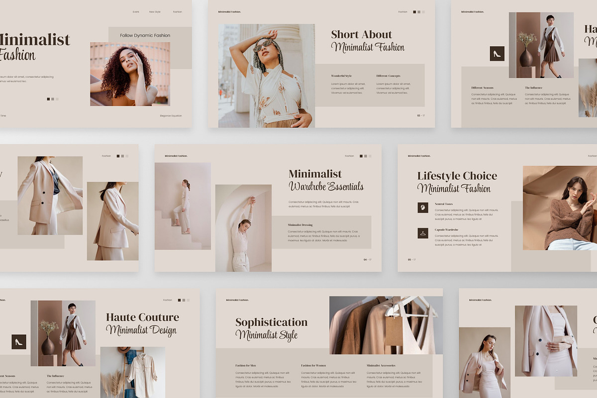 Minimalist Fashion Keynote Template, a Presentation Template by GraphauseProject (Photo 3 of 6)