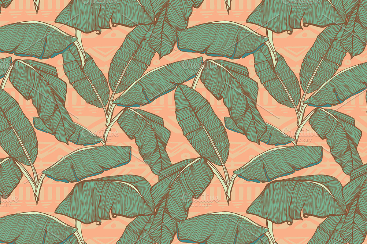 Tropical palm leaves patterns, a Pattern Graphic by Julia Bilenko (Photo 5 of 7)