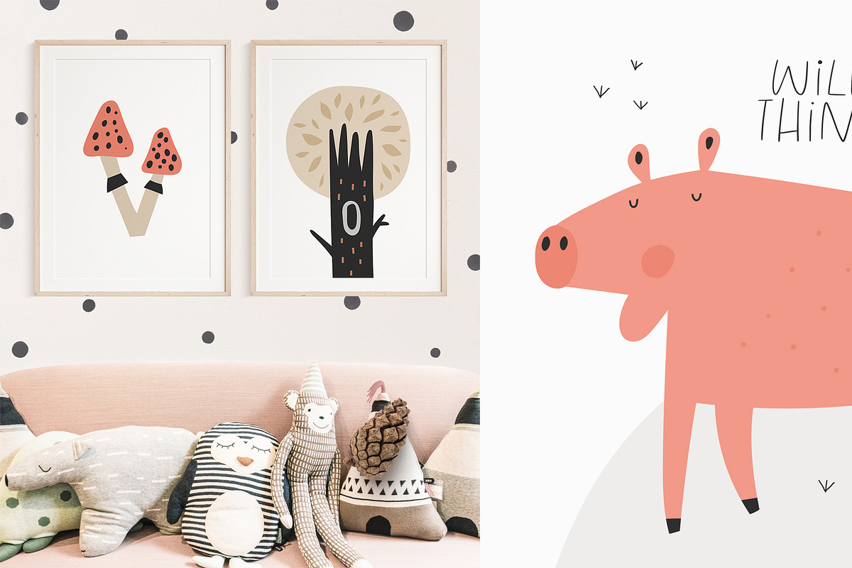 Woodland | 100% hand drawn clipart, an Animal Illustration by Olia (Photo 11 of 17)