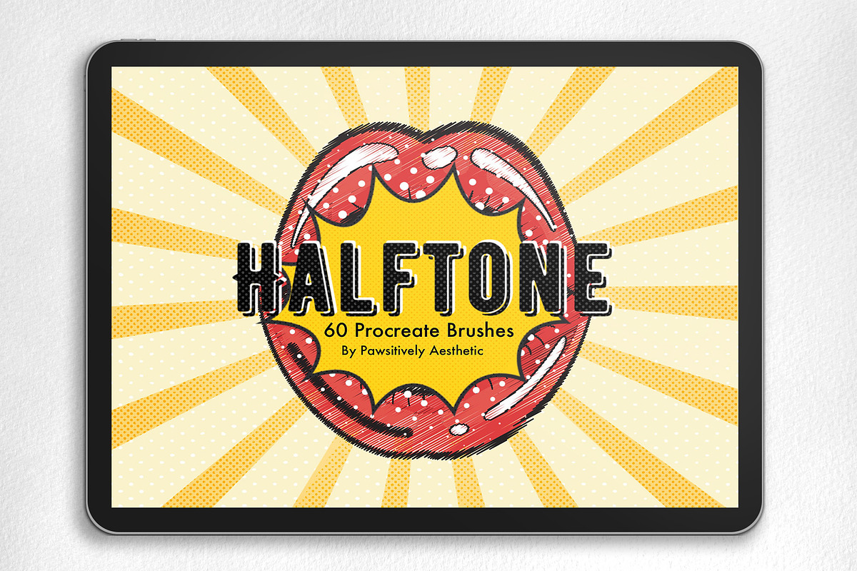 Premium Halftone Procreate Brushes, a Brush Add-On by Pawsitively Aesthetic (Photo 1 of 11)