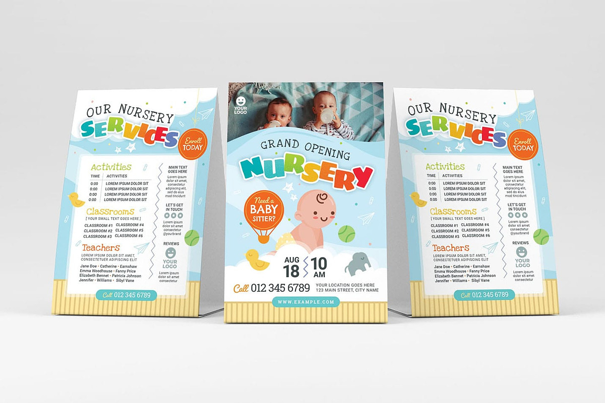 Children’s Nursery Flyer Templates, a Flyer Template by BrandPacks (Photo 2 of 8)