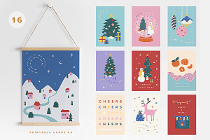 Christmas New Year Winter Postcards