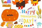 Cute Thanksgiving Set Composed of, an Animal Illustration by Maria Starus (Thumbnail 2 of 3)