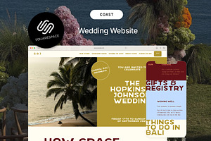 Tropical Destination Wedding Website