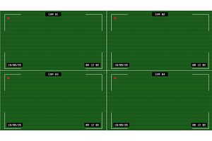 Set of night vision CCTV overlay, a Technology Illustration by SkyVectors