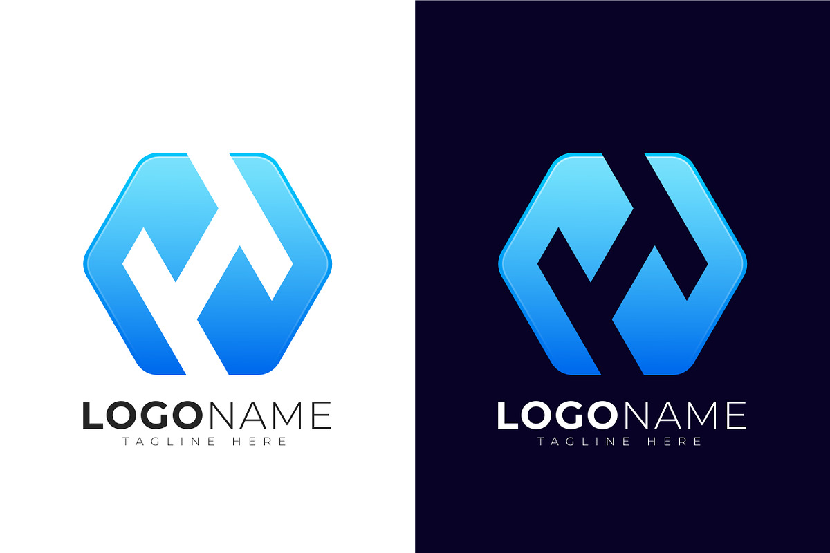 Modern geometry shape letter h logo, a Branding & Logo Template by mdhelalakbar