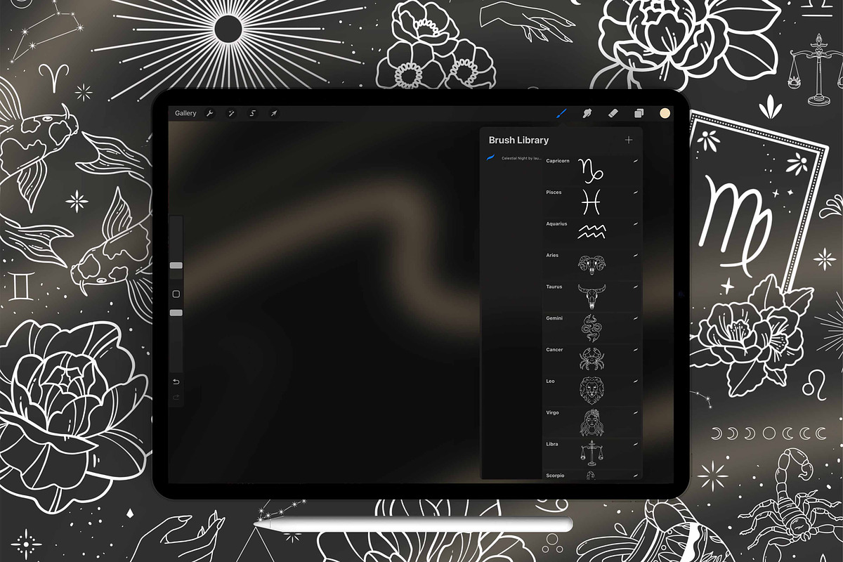 140+ procreate celestial stamps, a Brush Add-On by laura.design (Photo 7 of 8)