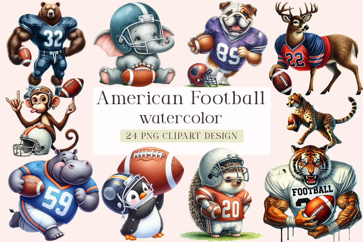 American Football Animal, an Illustration by DreamArtGraphic (Photo 1 of 4)