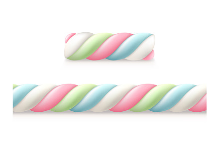 Realistic marshmallow, sweets, an Illustration by Vector Tradition