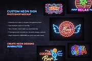 Custom Neon Sign Photoshop Mockup, a Mockup by Andrew Skoch Design (Thumbnail 10 of 11)