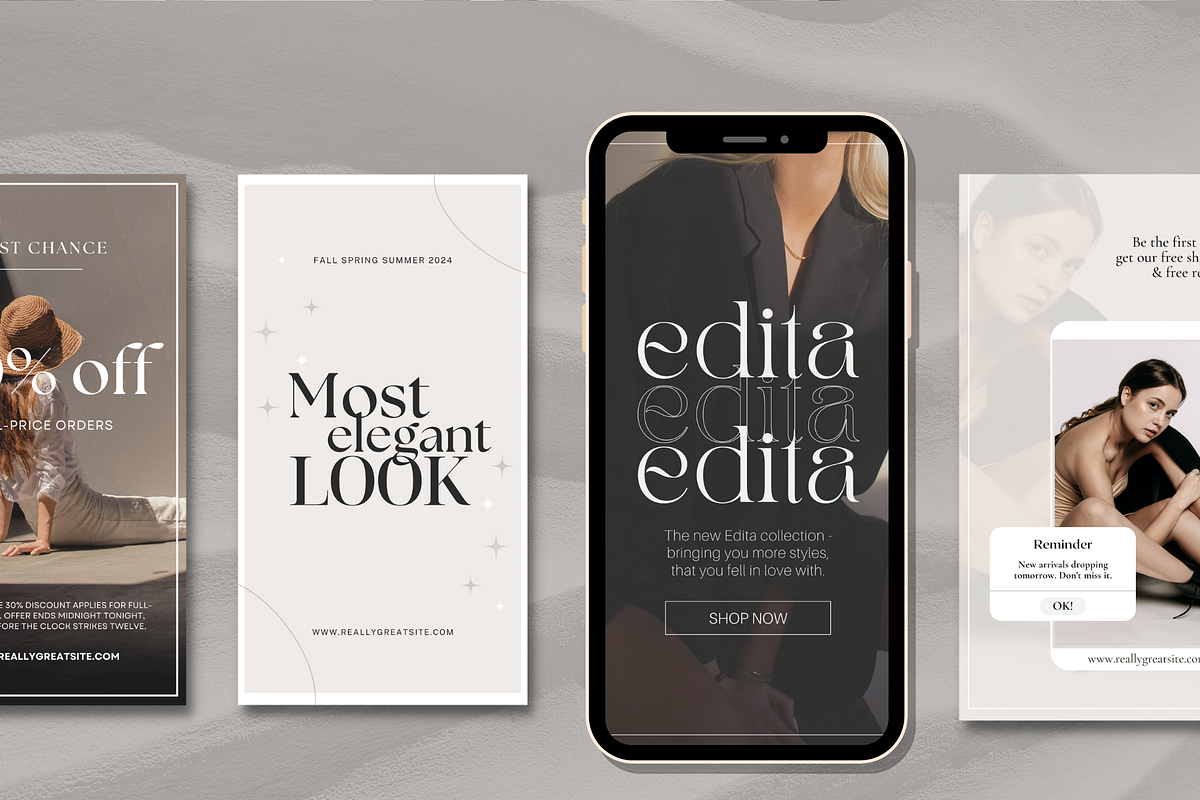 CANVA | Glamour Social Media Pack, a Social Media Template by 9inchideas (Photo 5 of 7)