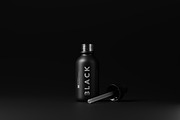 Black Dropper Bottle + Box Mockups, a Packaging Mockup by MockupFree.Net (Thumbnail 8 of 10)
