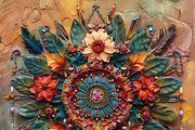 Bohemian Floral Mandalas, a Background Graphic by Printable Treasure (Thumbnail 3 of 9)
