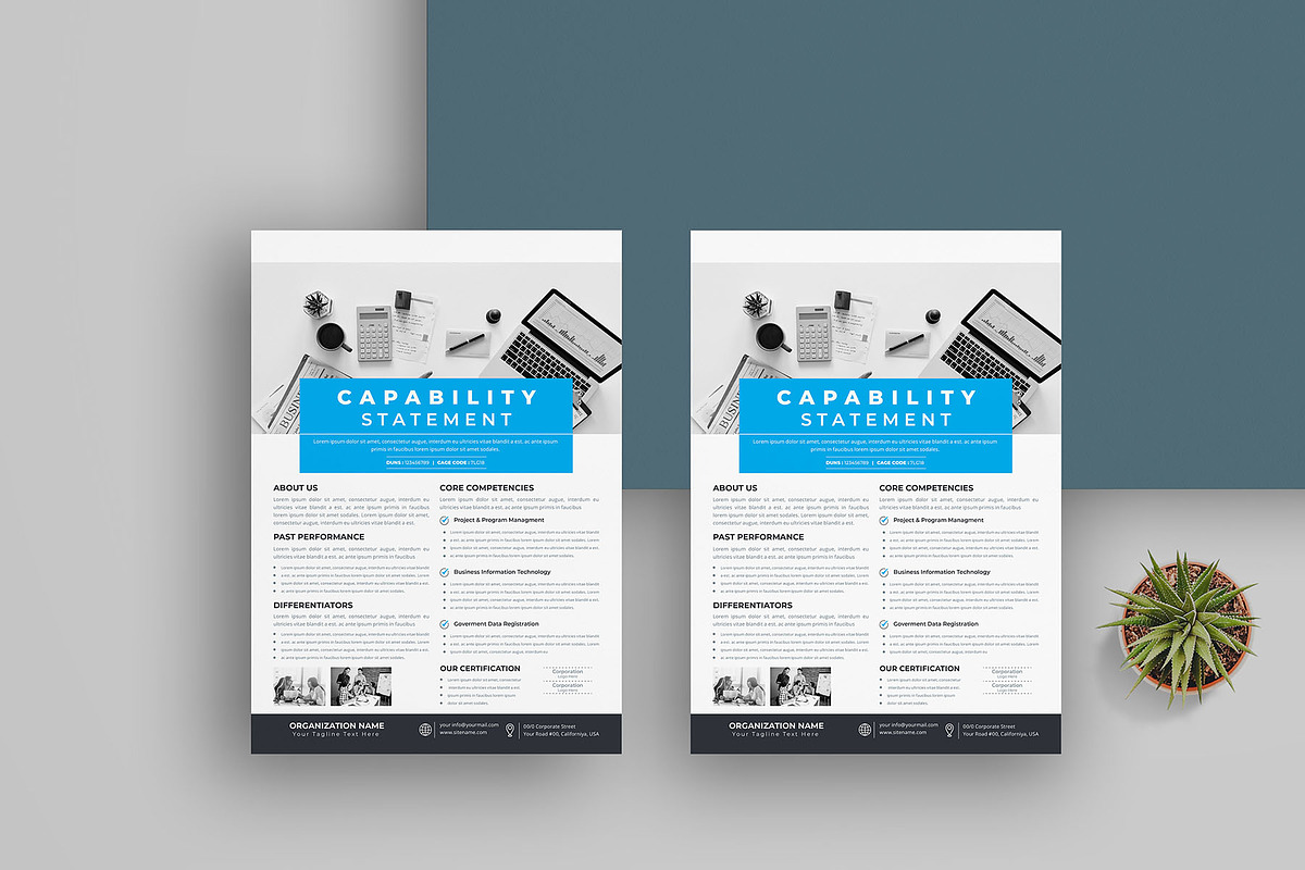 Capability Statement | Word & Indd, a Flyer Template by obayes (Photo 2 of 3)