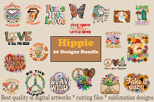 Hippie Sublimation Designs Bundle