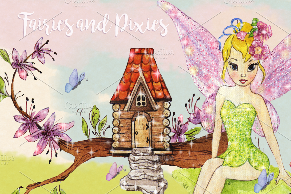Fairies Clipart Images, an Illustration by Whimseez (Photo 1 of 5)