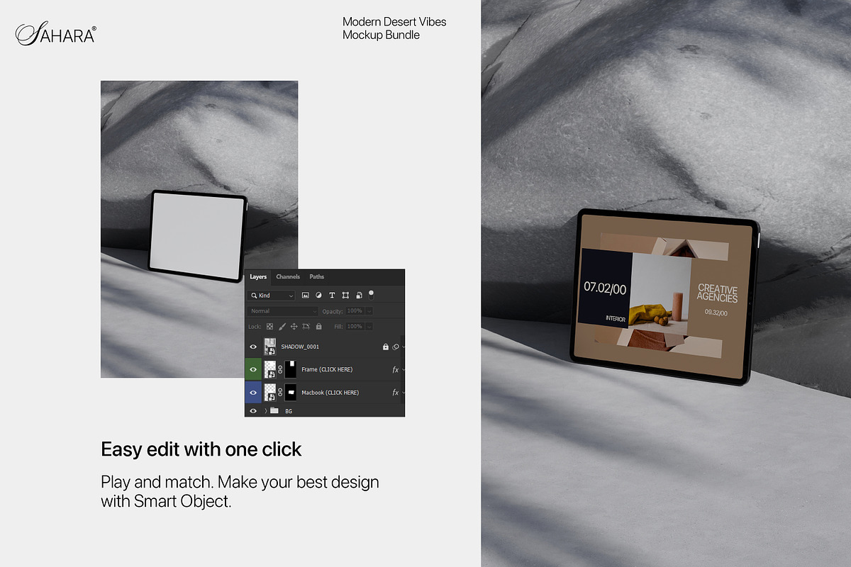 Sahara - Desert Vibes Mockup Bundle, a Device Mockup by Creavora (Photo 7 of 11)