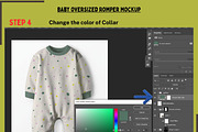 Baby oversized Romper Mockup, a Hoody Mockup by Nora Gad (Thumbnail 5 of 16)