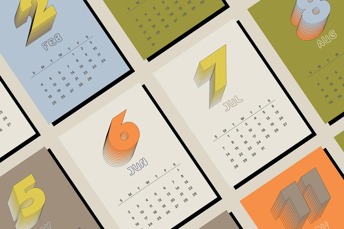 2024 Calendar | JUMBU, a Stationery Template by Two Sleepy Heads Studio (Photo 2 of 4)
