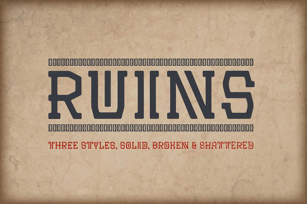 Ruins, a Slab Serif Font by Foundry73 (Photo 1 of 6)