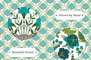 Boho Patterns Olive and Teal, a Pattern Graphic by RachelStudio (Thumbnail 7 of 10)
