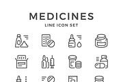 Set line icons of medicines, an Outline Icon by motorama (Thumbnail 1 of 2)