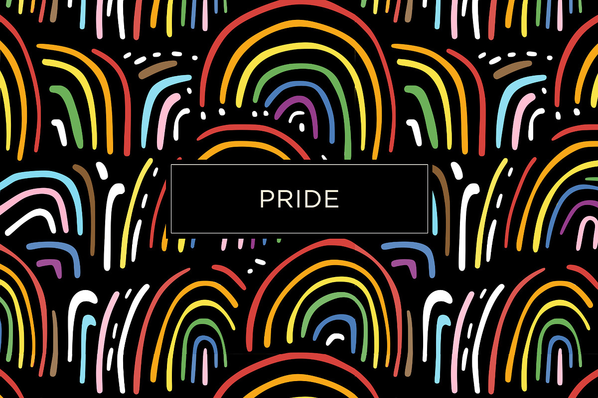 Repeat Pattern Pride Rainbows, a Pattern Graphic by Design Haus Gallery (Photo 1 of 4)