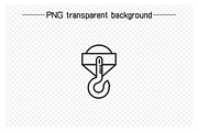 Industrial Crane Hook Line Icons, an Outline Icon by Designfour (Thumbnail 6 of 7)