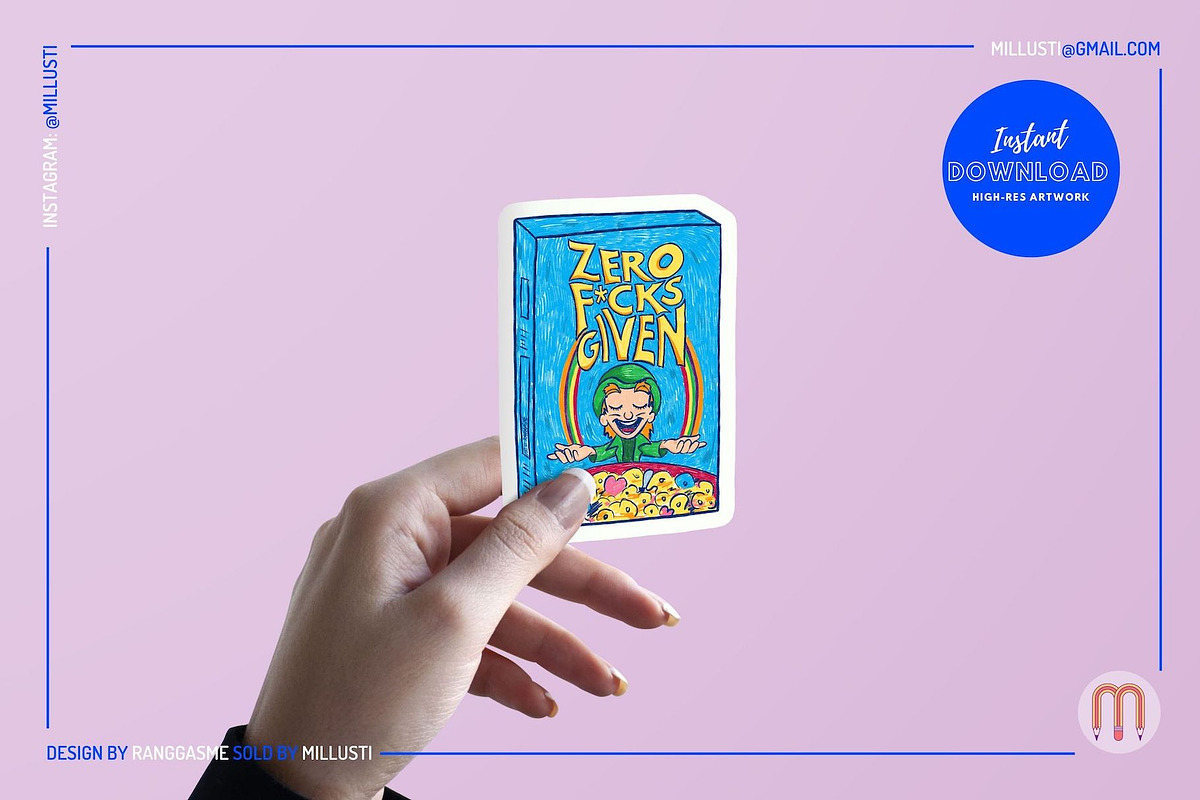 Zero Fucks Given | Rainbow Cereal, an Object Graphic by Millusti (Photo 1 of 3)
