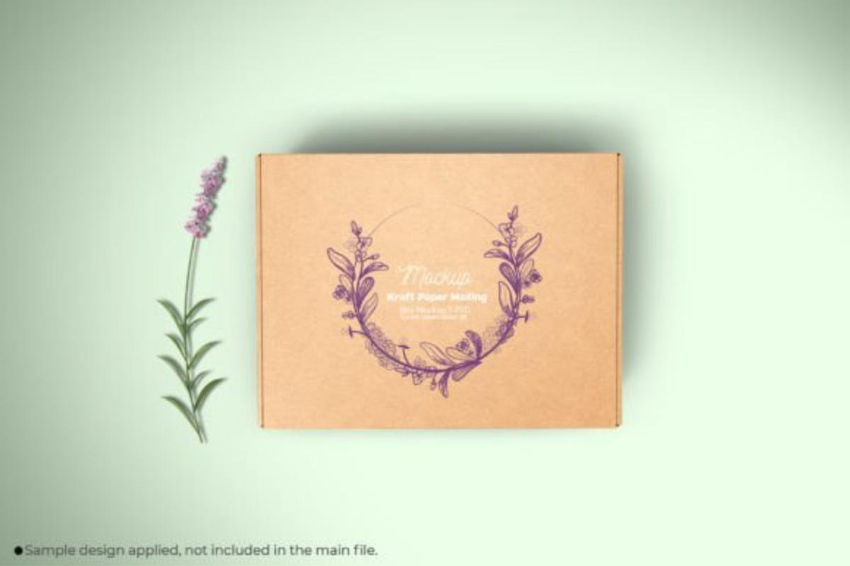 4 Kraft Paper Mailing Box Packaging, a Packaging Mockup by Akrinity Digital (Photo 6 of 10)