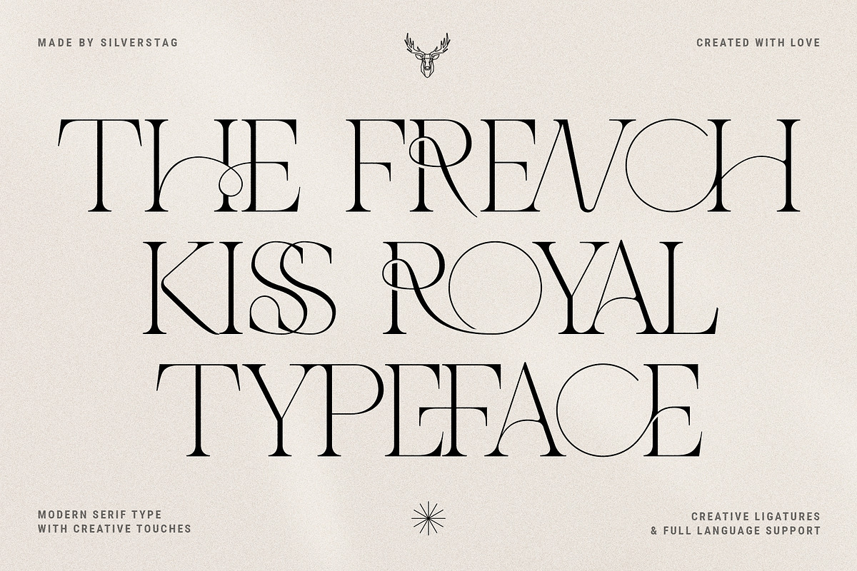 THE FRENCH KISS ROYAL TYPEFACE, a Serif Font by SilverStag